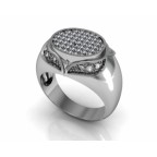 Кольцо с дорожками камней Os 3040