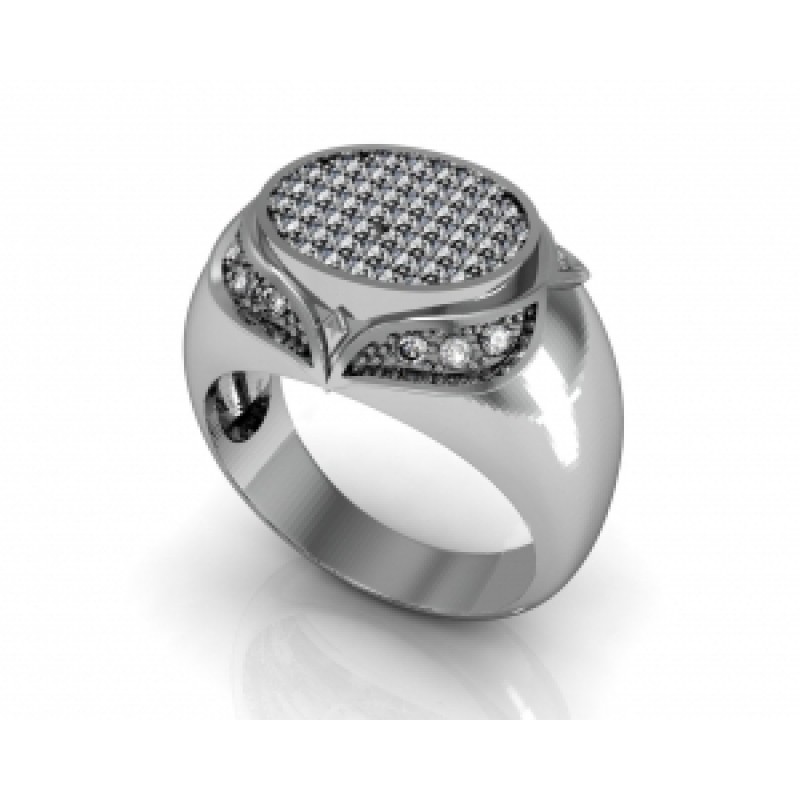 Кольцо с дорожками камней Os 3040