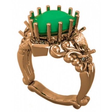 Кольцо ажурное с крупным камнем Os 7099