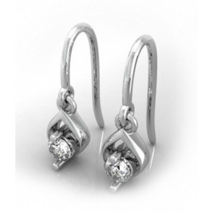 Серьги Капля с крупным камнем Os 4081