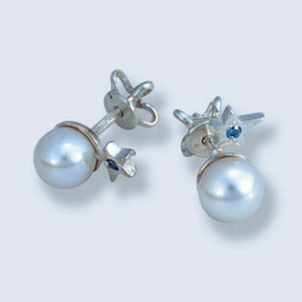 Пусеты с жемчугом С-557