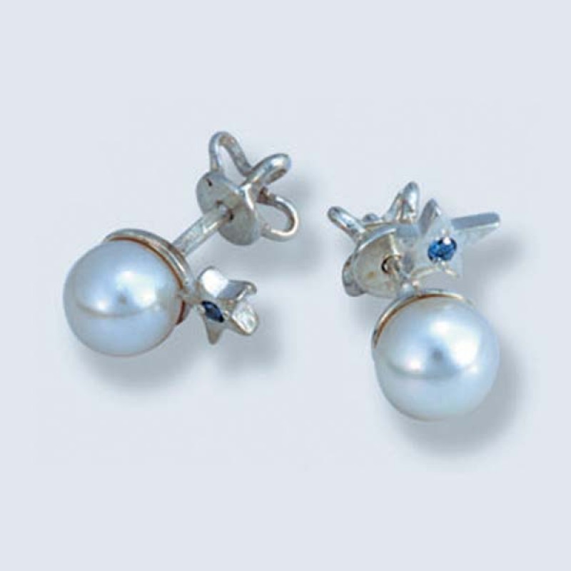 Пусеты с жемчугом С-557