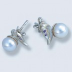 Пусеты с жемчугом С-501