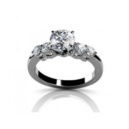 Кольцо с крупным камнем и дорожками камней Os 2576