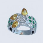 Кольцо с камнями 348