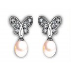 Серьги Бабочка с жемчугом Os 4009