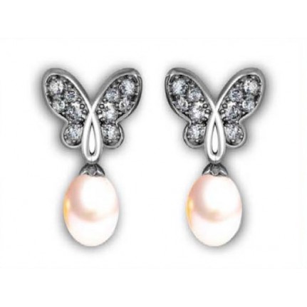 Серьги Бабочка с жемчугом Os 4009