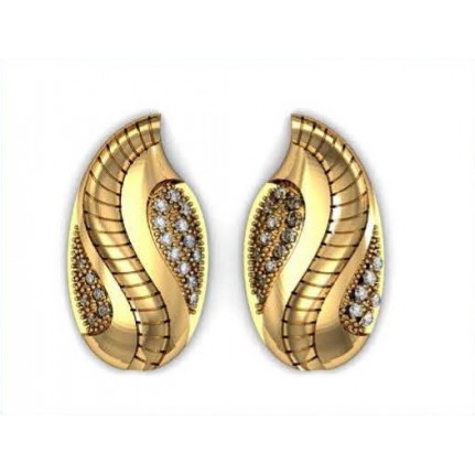 Серьги Капля с дорожками камней Os 1085