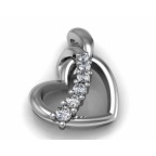 Подвеска Сердце с дорожкой камней Os 1757