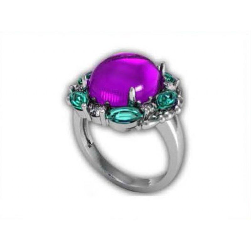 Кольцо с крупными камнями Os 7008