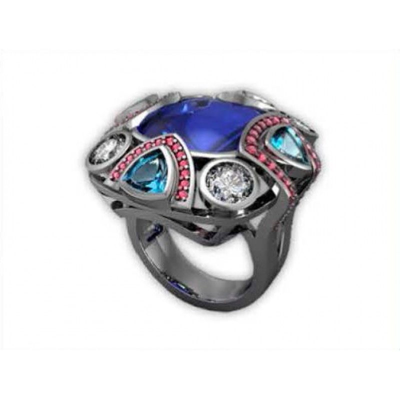 Кольцо с крупными камнями Os 7004