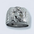 Печатка с подковой и головой лошади 976