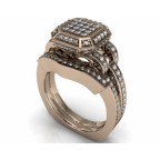 Кольцо с дорожками камней Os 2528