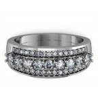 Кольцо с дорожками камней Os 2026