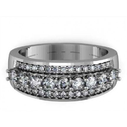 Кольцо с дорожками камней Os 2026