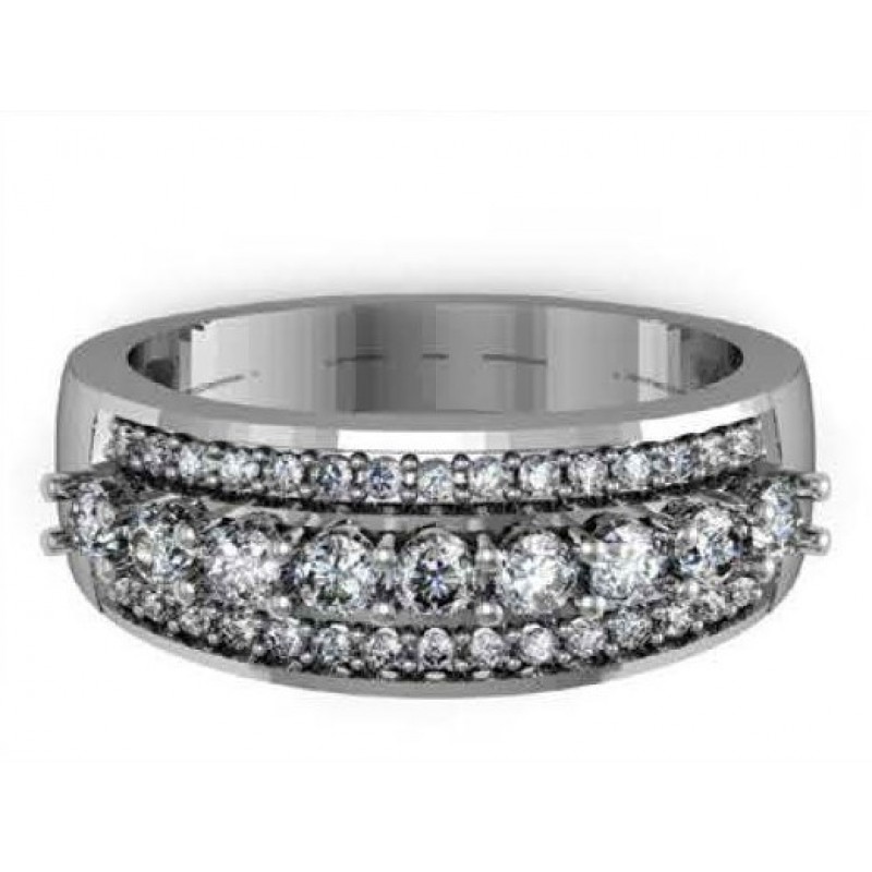 Кольцо с дорожками камней Os 2026