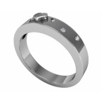 Кольцо Сердце с камнями Os 2072