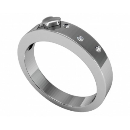 Кольцо Сердце с камнями Os 2072