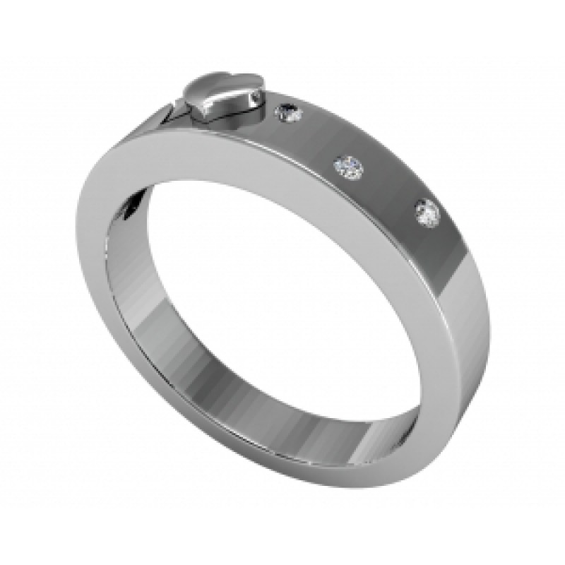 Кольцо Сердце с камнями Os 2072