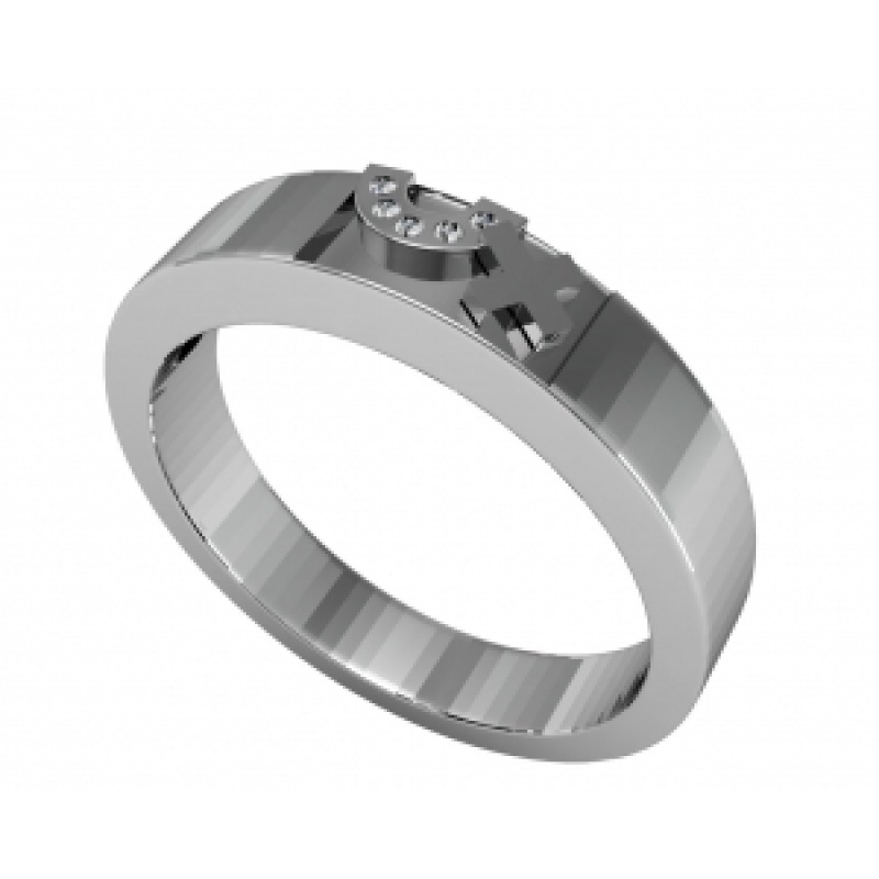 Кольцо с дорожкой камней Os 2086