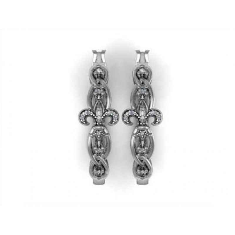 Серьги с геральдической лилией Os 4000