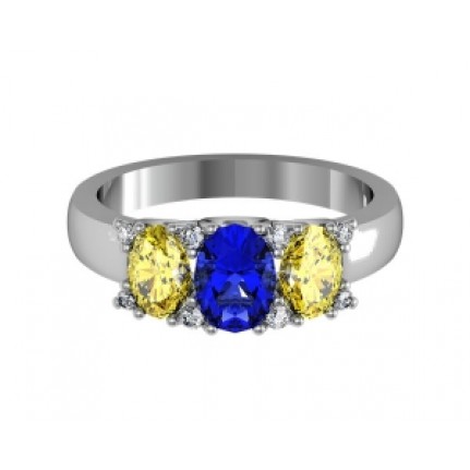 Кольцо с крупными камнями Os 1560