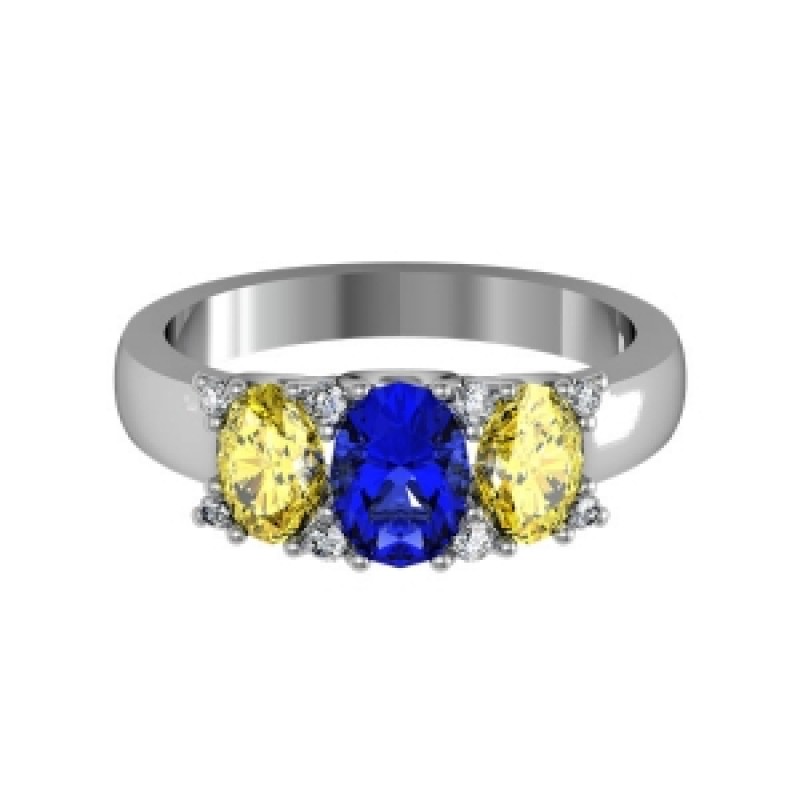 Кольцо с крупными камнями Os 1560