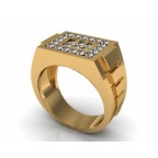 Кольцо с дорожками камней Os 3072