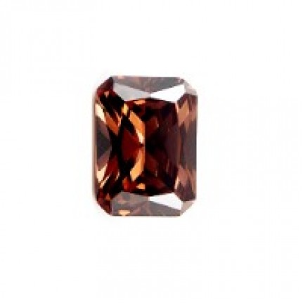 фианит-октагон-коричневый-6х8мм