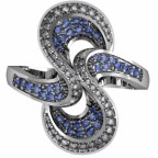 Кольцо с дорожками камней Os 1640