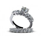 Кольцо двойное с крупным камнем и дорожкой камней Os 2671