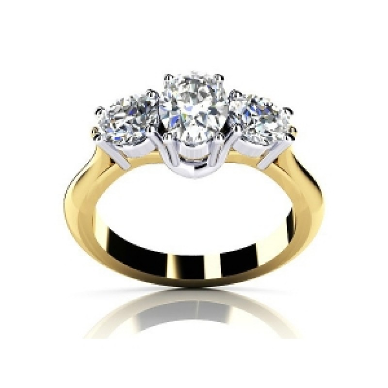 Кольцо двухцветное с крупными камнями Os 2708