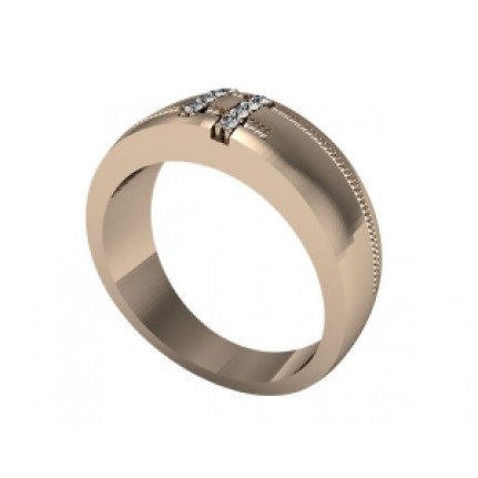 Кольцо с дорожками камней Os 2048