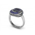 Кольцо с дорожками камней Os 1040