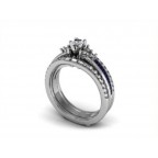 Кольцо с дорожками камней Os 2503