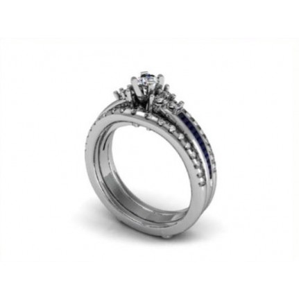 Кольцо с дорожками камней Os 2503