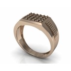 Кольцо с дорожками камней Os 3063