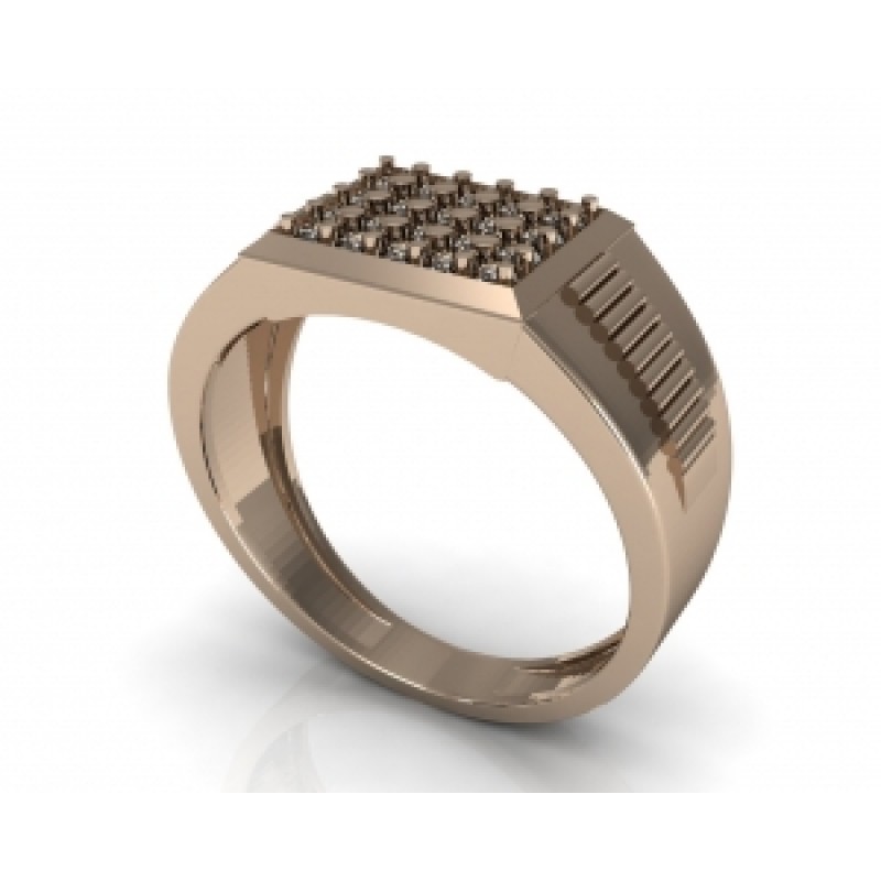 Кольцо с дорожками камней Os 3063