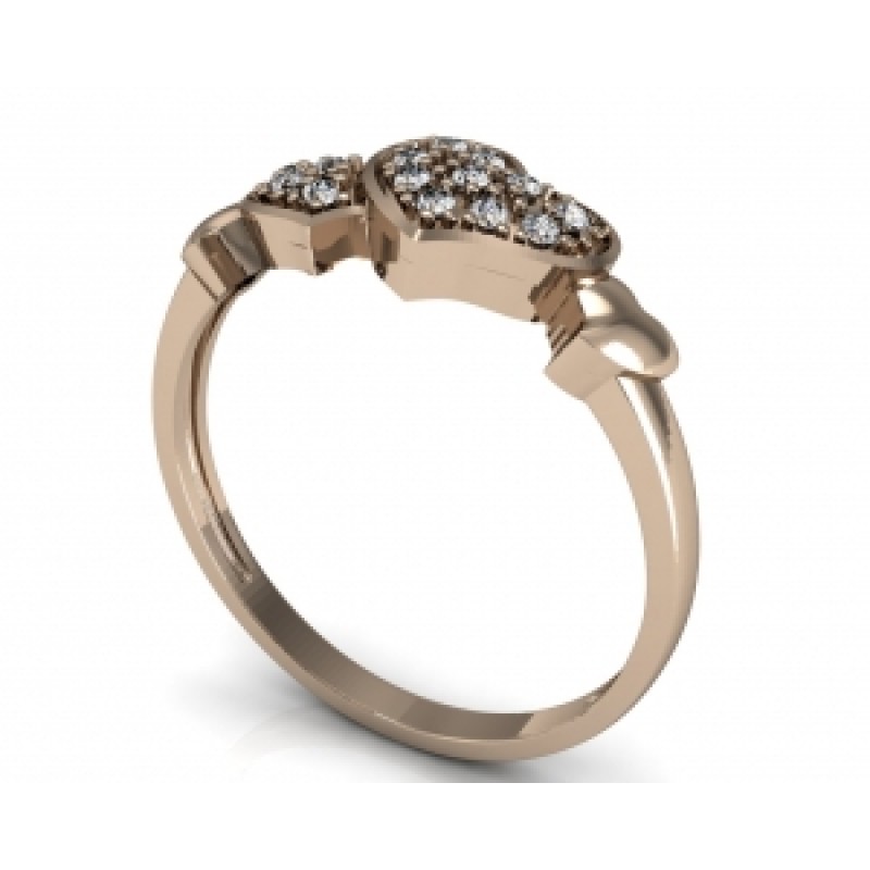 Кольцо Сердце Os 7084