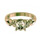 Кольцо с крупным камнем и дорожками камней Os 1550