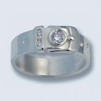 Кольцо ремень с пряжкой с камнем 1983