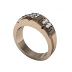Кольцо с дорожками камней Os 3045