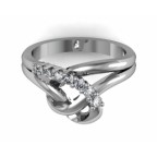 Кольцо Петли с дорожкой камней Os 1770