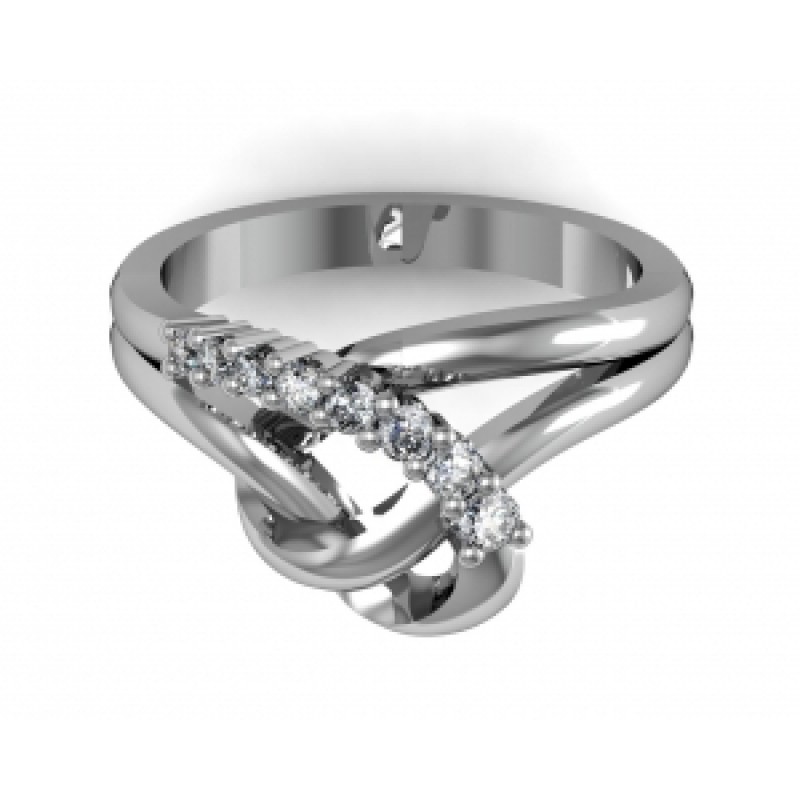 Кольцо Петли с дорожкой камней Os 1770