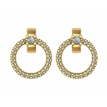 Серьги с дорожкой камней Os 4039