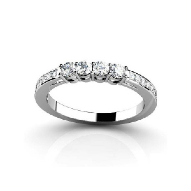 Кольцо с дорожкой камней Os 2582