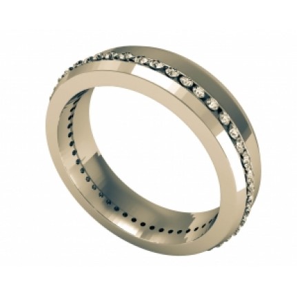 Кольцо с дорожкой камней по кругк Os 2097