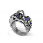 Кольцо с дорожками камней Os 1240