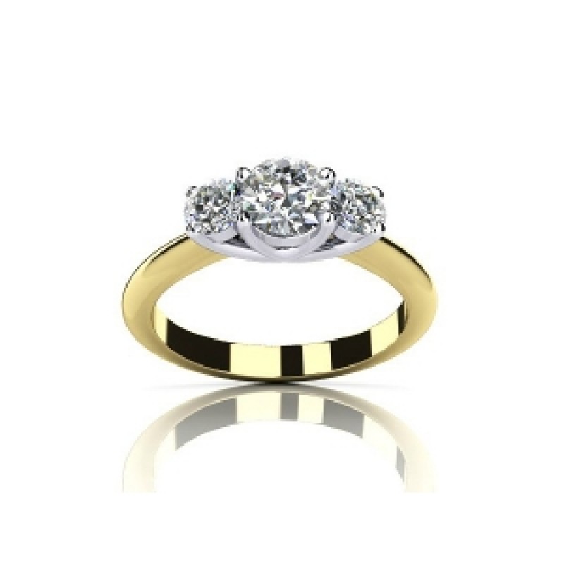 Кольцо двухцветное с крупными камнями Os 2714