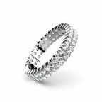 Кольцо с дорожками камней по кругу Os 2057